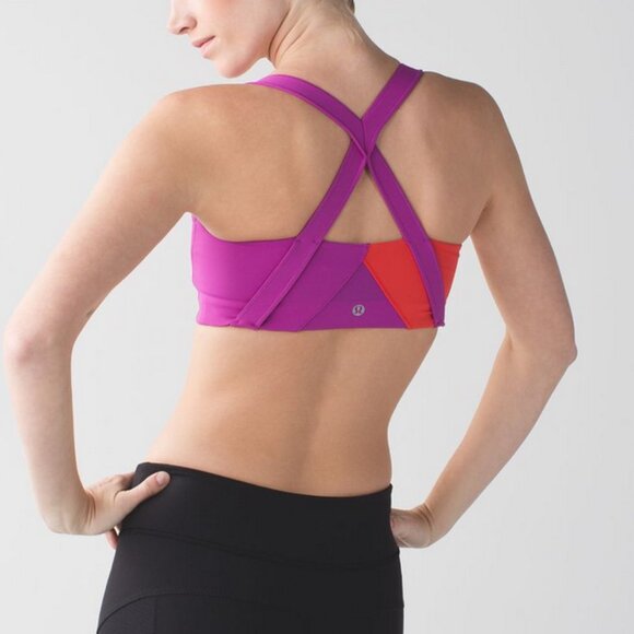 EUC Lululemon Kanto Catch Me Bra size 6 Ultra Violet Alarming Colorblock Sports - Picture 5 of 10
